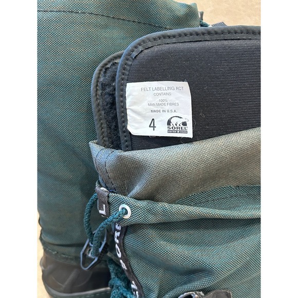 Sorel Youth Kids 4 Snowlion Lined Winter Boots Waterproof Removable Liner Green - Picture 13 of 13